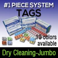 #1 Jumbo Dry Cleaning Piece System Tag